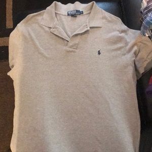 Gray polo shirt